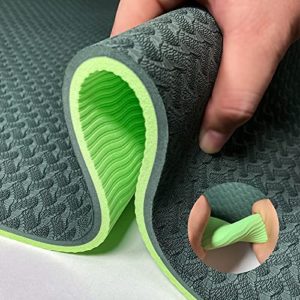 Yoga Mat 1/3 inch QMKGEC Exercise Mats 8mm TPE Non Slip Extra Thick High Density Eco Friendly for Yoga,Workout,Pilates,Yoga Mats for Women Men