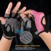 Aucuu Workout Gloves, Breathable Exercise Gloves with Microfiber Fabric, No-Slip Fitness Silicone Padded Palm Protection for Men&Women, Sports, Weightlifting, Cycling - Image 3