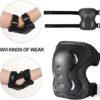 boruizhen Kids & Adult/Youth Knee and Elbow Pads with Wrist Guards 3 in 1 Protective Gear Set for Skateboarding Cycling BMX Bike Scooter Skating Rollerblading Riding - Image 4