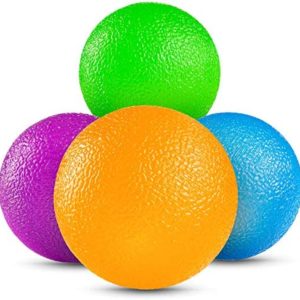 Serenily Hand Exercise Ball Set - Stress Balls for adults & kids. Grip strengthener for physical, occupational therapy, arthritis pain relief. Squishy finger strengthener Stress Balls for Anxiety-4pcs