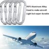 HOUTIONWELL 4 PCS 3" Carabiner Hooks Clips Hammock Locking Carabiner Heavy Duty 500LBS Screw Spring-Loaded Gate Snap Gear Clip Utility Hooks Backpack Hanging Buckle for Camping Hiking Fishing - Image 4