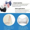 KCDDUMK 4 Pieces Cami Bras - Women's V-Neck Padded Seamless Straps Bralette Everyday Basic Sleeping Bra - Image 2