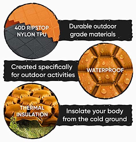 POWERLIX Sleeping Pad - Ultralight Inflatable Sleeping Mat, Ultimate for Camping, Backpacking, Hiking - Airpad, Inflating Bag, Carry Bag, Repair Kit - Compact & Lightweight Air Mattress - Image 8
