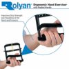 Sammons Preston 51792 Rolyan Ergonomic Hand Exerciser with Padded Handle, Adjustable Squeeze Tool,Rubber Bands for Progressive Resistance,Improves Grip Strength in Fingers,Hand & Thumb, Black,4 Pair - Image 4