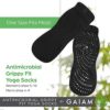 Gaiam Grippy Fit Yoga Socks - Non Slip Sticky Gripper Socks - Accessories for Women & Men - Sweat Resistant - for Pilates, Yoga, Dance, Workouts, and General Fitness - Black, One Size Fits Most - Image 5