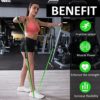 XTREME TECH Resistance Bands Set | Workout Kit with Bar, Handles, Door Anchor, Ankle Straps, Carry Bag, Insert Upto 180LBS for Heavy Exercise Home Gym Fitness Equipment Men & Women, Green - Image 5