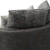 HomSof Accent Barrel Chair 4 Pillows 360 Degree Swivel Round Sofa, Valley Gray+Dark Gray/Bronzing Suede+Chenille - Image 11