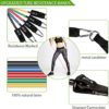 23 Pack Resistance Bands Set Workout Bands, 5 Stackable Exercise Bands 5 Loop Resistance Bands 2 Core Sliders – Door Anchor Handles Ankle Straps Carry Bag Instant Cooling Towel Wrist Wraps - Image 3