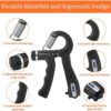 Grip Strength Trainer 2 Pack, NONJISPT Hand Grip Exerciser Strengthener Adjustable Resistance Non-Slip Forearm Workout Equipment, Hand Exerciser for Muscle Building and Injury Recovery for Athletes(Black) - Image 3