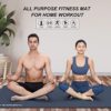 YUREN Exercise Mat Large Thick Yoga Mat Extra Wide 6'x4' Workout Mat for Home Gym Floor Stretching, Yoga, Pilates, Fitness - Image 5