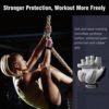 FREETOO Weight Lifting Workout Gloves for Women, Well-Padded Palm & Stretchy Netted Back, Comfortable Rubber Grip Gym Gloves Breathable and Lightweight Exercise Bodybuilding Gloves (Female) - Image 4