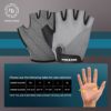 Fingerless Rowing Gloves. Perfect Fitness Gloves for Rowing Machine, Exercise Bike, Weight Lifting, Cycling, Training, Gym. Workout Gloves for Men and Women - Image 2