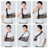 Ledhlth Mesh Arm Sling Black for Shower Shoulder Immobilizer Brace Support for Broken Shoulder Elbow Arm Wrist Injury Men Women Teenagers Adults left right - Image 6