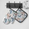 ACOGO Llama Cactus Heat Resistant Hot Oven Mitts & Pot Holders for Kitchen Gift Set with Non-Slip Textured Grip Set of 2, Oven Gloves for BBQ Cooking Baking, Grilling - Image 3
