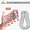SMTUNG 6 Pack Spring Snap Hook 304 Stainless Steel Carabiner Multifunctional Carabiner Camping Fishing Hiking Traveling - Image 4