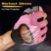 Aucuu Workout Gloves, Breathable Exercise Gloves with Microfiber Fabric, No-Slip Fitness Silicone Padded Palm Protection for Men&Women, Sports, Weightlifting, Cycling - Image 5