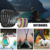12PCS Carabiner Clips Set - 4pcs 12KN Heavy Duty Caribeaners 8pcs 66lbs Lightweight Caribeener Clips,D Ring Key Clip for Hammocks Camping Accessories Hiking Gym Keychain Locking Dog Leash and Harness - Image 6