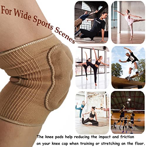 DANCEYOU Dance Knee Pads Thick Soft Sponge Volleyball Knee Brace for Big Kid Teen Adults Workout Knee Protector Football Pole Dance Yoga Tennis Running - Image 6
