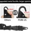 Traditional Sling for Outdoor Sports,Two Point Rifle Sling with Shoulder Pads,Premium Nylon Gun Sling Black - Image 4
