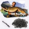 AMYSPORTS Rolling Connector Fishing Swivel Saltwater Corrosion Resistance Snap Swivels Kit Stainless Quick Fishing Snap Barrel Freshwater Trolling Accessories - Image 7