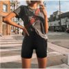 WANGRENL Biker Shorts for Women High Waist Yoga Shorts Tummy Control Workout Running Shorts with Pockets - Image 2