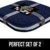 Gorilla Grip Memory Foam Chair Cushions, Slip Resistant, Thick and Comfortable Seat Cushion Pads, Durable Soft Pain Relief Pad for Office Desk, Dining Table, Kitchen Chairs, Set of 2, 16x16, Navy - Image 9