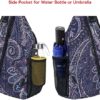 MOSISO Sling Backpack,Travel Hiking Daypack Pattern Rope Crossbody Shoulder Bag, Navy Blue Base Totem Texture - Image 6