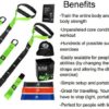 Emerge Body Weight Training Straps | Suspension Straps for Exercise | Suspension Trainer Straps Trainer System Exercises | Bodyweight Resistance Home Suspension Training Kit with Wall Anchor - Image 4