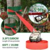 65FT Ninja Warrior Obstacle Course for Kids - Double Longest Slacklines with 10 Most Complete Accessories for Kids, Swing, Trapeze Swing, Rope Ladder, Obstacle Net Plus 1.2M Arm Trainer - Image 7
