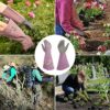 JIDOANCK 1 Pair Gardening Gloves, Non-Slip Grip Long Garden Gloves Soft Faux Leather Yard Working Gloves for Planting Light Purple S - Image 4