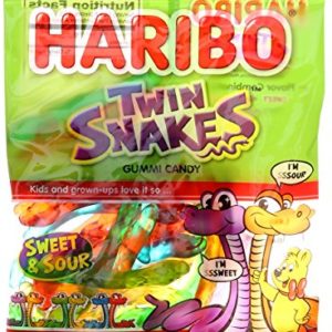 Haribo Twin Snakes Gummies Bag, 5 oz