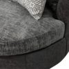 HomSof Accent Barrel Chair 4 Pillows 360 Degree Swivel Round Sofa, Valley Gray+Dark Gray/Bronzing Suede+Chenille - Image 9