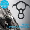 PROND Terminal 8 Descender, Rescue Figure 8 Descender with Lock Off Ears, 50KN Aluminum Alloy Bent-Ear Descender for Climbing Rescuing Or Escaping Descender, Climbing Belay & Rappel Equipment - Image 6