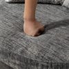 HomSof Accent Barrel Chair 4 Pillows 360 Degree Swivel Round Sofa, Valley Gray+Dark Gray/Bronzing Suede+Chenille - Image 8