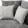 HomSof Accent Barrel Chair 4 Pillows 360 Degree Swivel Round Sofa, Valley Gray+Dark Gray/Bronzing Suede+Chenille - Image 7