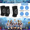 3 Pairs Volleyball Knee Pads Soft Breathable Knee Pads for Women Wrestling Knee Pads Dance Knee Pads Knee Protector for Volleyball Dance Yoga Running Cycling Workout Climbing, Black - Image 2
