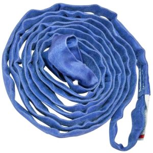 VULCAN Round Sling - Super Duty - 10 Foot - Blue - Safe Working Load 21,200 Lbs. (V) - 17,000 Lbs. (C) and 42,400 Lbs. (B)