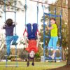 65FT Ninja Warrior Obstacle Course for Kids - Double Longest Slacklines with 10 Most Complete Accessories for Kids, Swing, Trapeze Swing, Rope Ladder, Obstacle Net Plus 1.2M Arm Trainer - Image 3