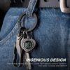 TISUR Titanium Round Carabiner Clip,Spring Hook Key Ring,Small Keychain Carabiner,with D-Ring for Keys - Image 6