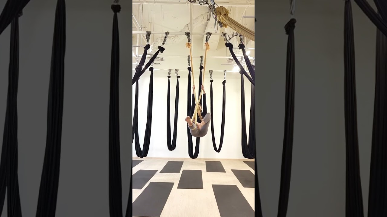 Aerial yoga hammock flow with itsyanmin aerial knot belay flow 2