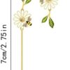 Daisy Earrings Dangle Chain for Women Teen Girls Daisy Flowers Bee Asymmetrical Tassel Earrings Eardrop Multiple Piercing Earrings Set for Women (Beige-D, One Size) - Image 6