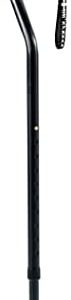 Black Self-Standing Cane with Comfortable Soft Grip & Stylish Rhinestones Strap