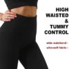 Aoliks Women's Fleece Lined Leggings Winter High Waisted Soft Stretch Thermal Warm Workout Yoga Pants - Image 3