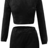 Womens 2 Piece Tracksuit 2 Piece Casual Deep V Neck Solid Sweatsuit Jogging Suit Sweatsuits Tracksuits - Image 5