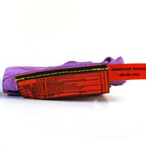 Purple Endless Polyester Round Sling Tubular 2' Long