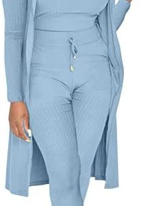 Women's Two Piece Outfits Long Sleeve Crop Top Long Pants Jogging Sweat Suits Matching Jogger Hoodie Pants Set