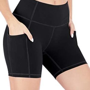 Heathyoga Women's Biker Shorts High Waist Yoga Shorts for Women Workout Shorts with Pockets Athletic Shorts Gym Shorts