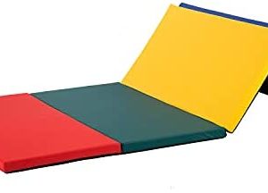 Gymnastics Mat 4 Pannel Foldding, 4x8x2 Tumbling Mat Gym Mat Gymnastic, 2 Inches Thick Lightweight Tumbling Mat Fitness Yoga Exercise Mat Home Gym Mat Equipment