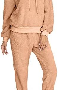 Women 2 Pieces Outfits Patchwork Sweatsuits Sets Long Sleeve Crop Top Jogger Pants Sets 2 Pcs Matching Sweat Pants Set