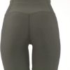 PeachUUga Crossover Biker Shorts Women 5" High Waist Workout Shorts with Pockets Ribbed Athletic Running Compression Shorts - Image 4